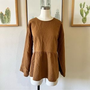 Madewell Peplum Open-Back Top